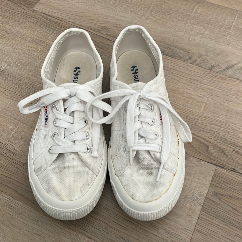 WHITE SUPERGA SNEAKERS
